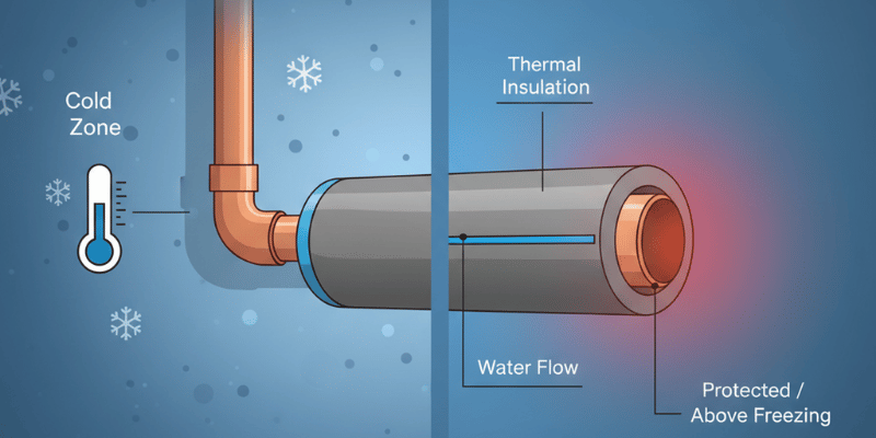 Frozen pipe diagram